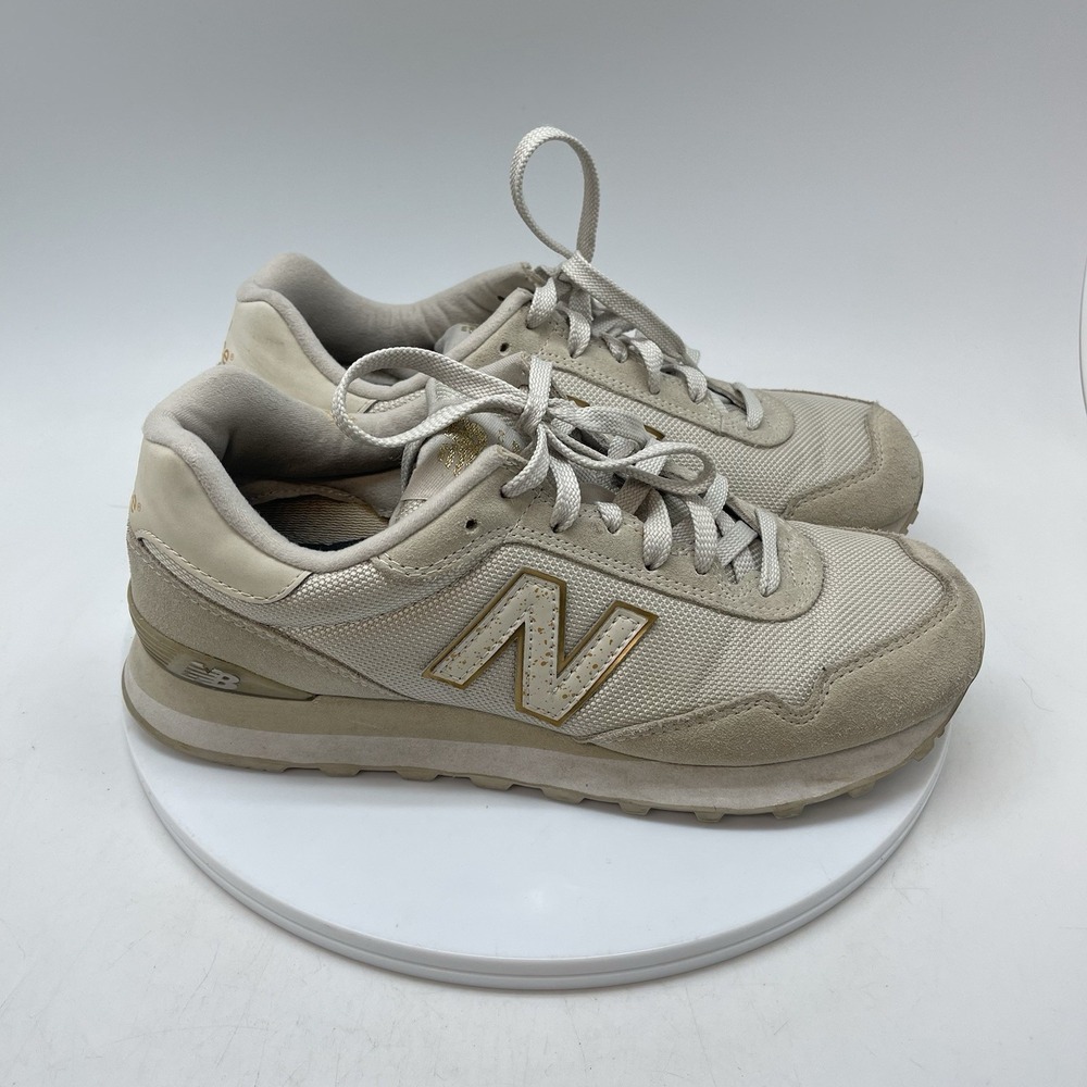 New Balance 515 Sneakers Womens 8.5 B Beige Suede Mesh Running WL515HRO‎